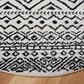 Safavieh Tulum Transitional  6"7" Round Ivory and Black Area Rug, , large