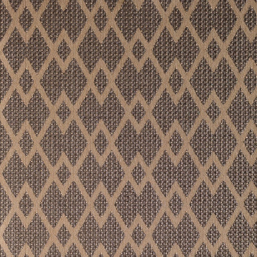 Central Oriental Santorini Chevron Diamonds 8&#39;8&quot; x 11&#39;10&quot; Natural and Pebble Area Rug, , large