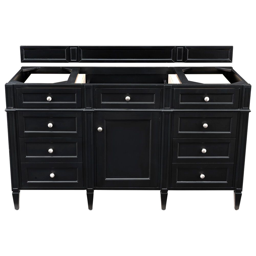 James Martin Vanities Brittany 60&quot; Single Bathroom Vanity in Black Onyx with 3 cm Lime Delight Quartz Top and Rectangular Sink, , large