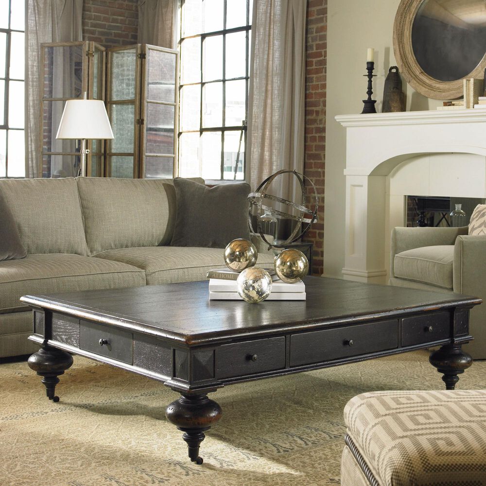 Century Monarch Grand Oak Cocktail Table in Ebonized Oak, , large