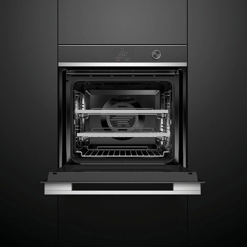 Fisher &amp; Paykel 24 Single Electric Wall Oven with 23-Function and Convection in Black and Stainless Steel, , large