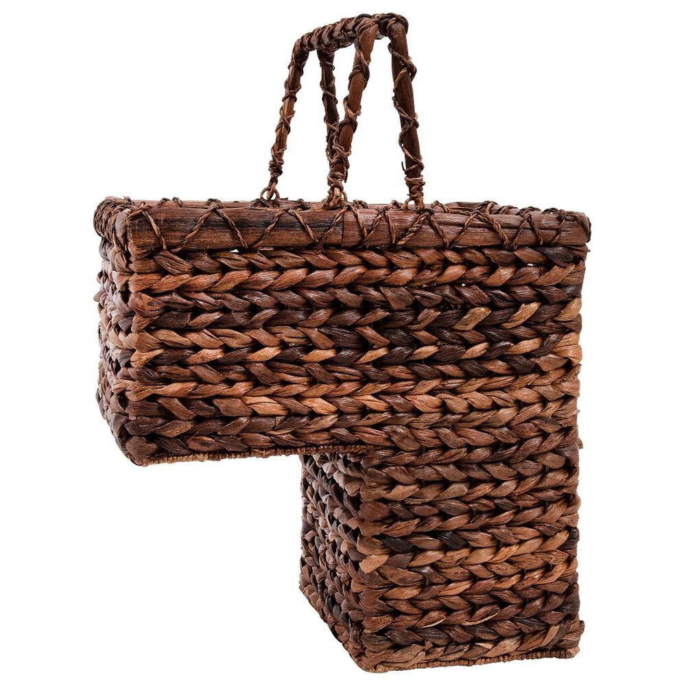 Creative Coop Woven BacBac Leaf Stair Basket in Natural, , large