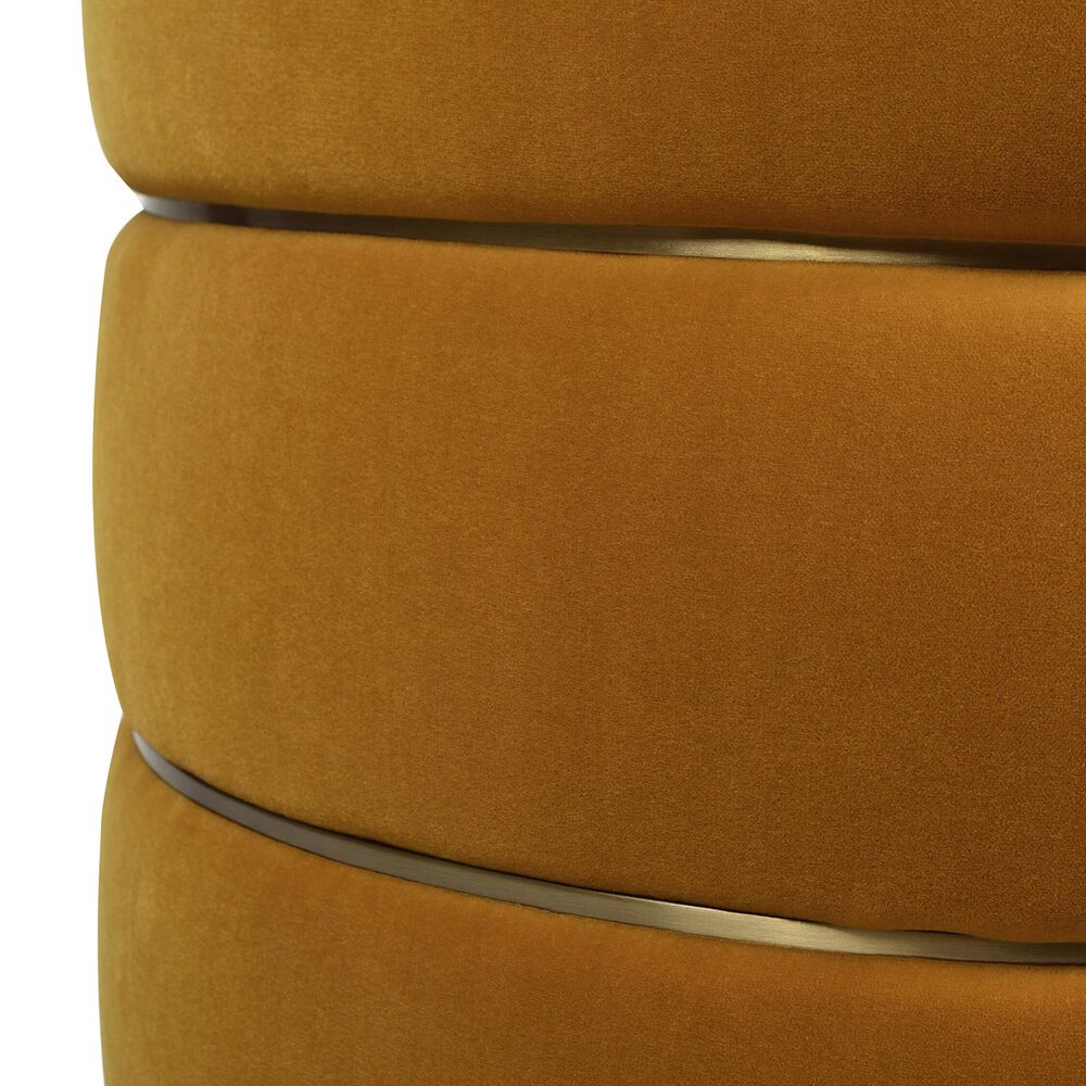 Jennifer Taylor Home Midas Storage Ottoman in Rich Yellow Velvet, , large