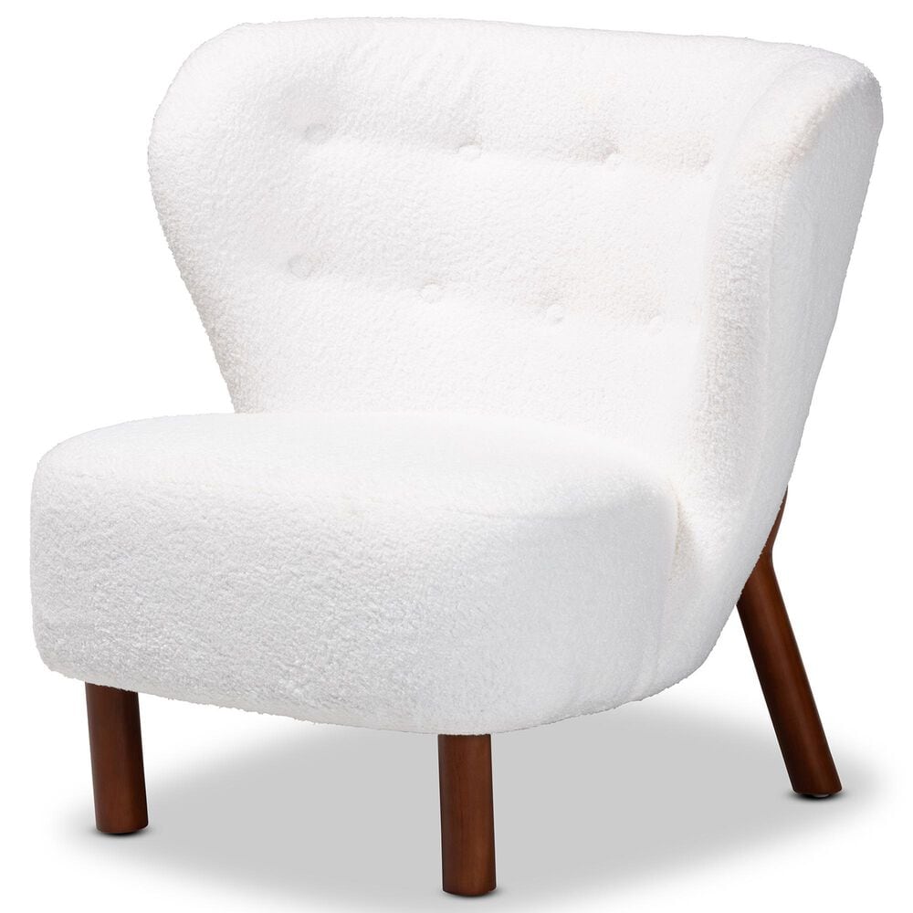 Baxton Studio Cabrera Accent Chair in White, , large