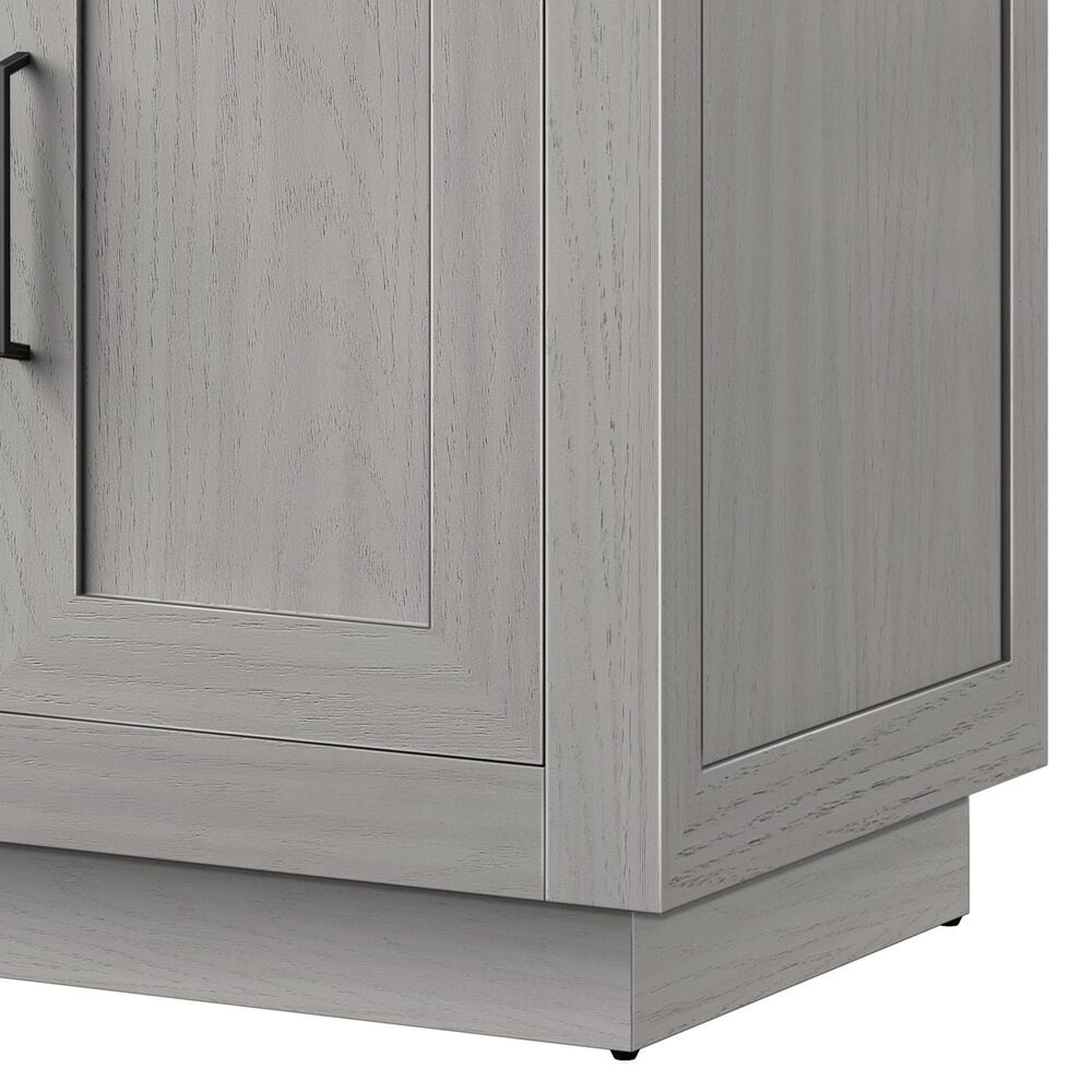 Lexora Home Abbey 30&quot; Single Bathroom Vanity in White Oak with 2 cm White Carrara Marble Top and Rectangular Sink, , large