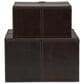 Maple and Jade 9.9" 2-Piece Handmade Storage Decorative Box Set in Dark Brown, , large