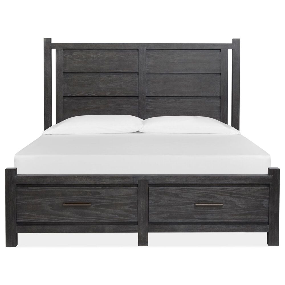 Nicolette Home Plum Creek 4 Piece King Storage Bedroom Set in Ravenwood Black, , large
