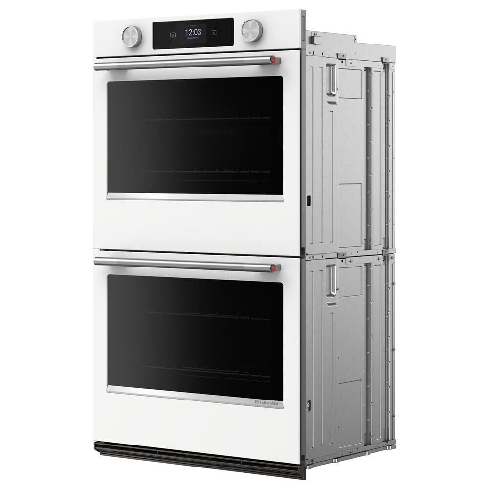 KitchenAid 30&quot; Smart Double Wall Oven with Assisted Cook Cycles in White, , large