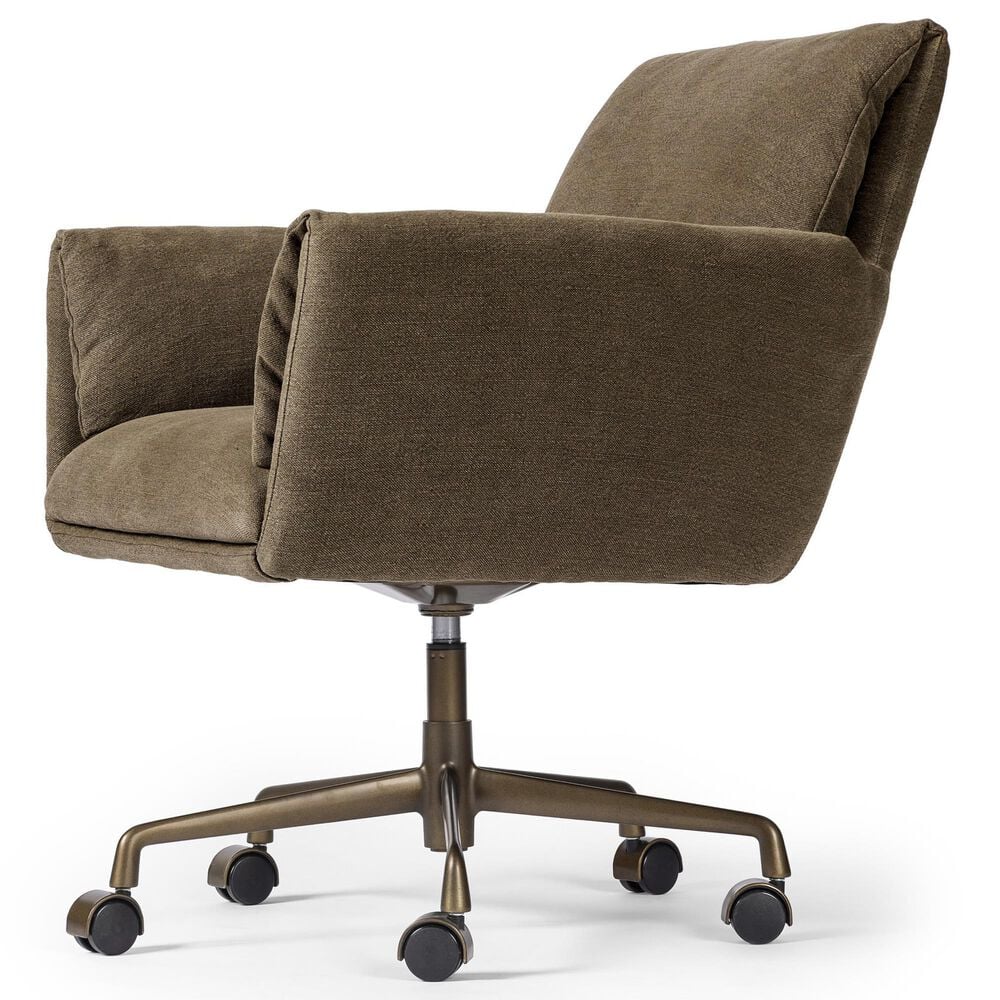 Four Hands Salerno Desk Chair in Antique Brass, , large