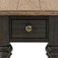 Riverside Furniture Barrington 1-Drawer Side Table in Antique Oak and Matte Black, , large