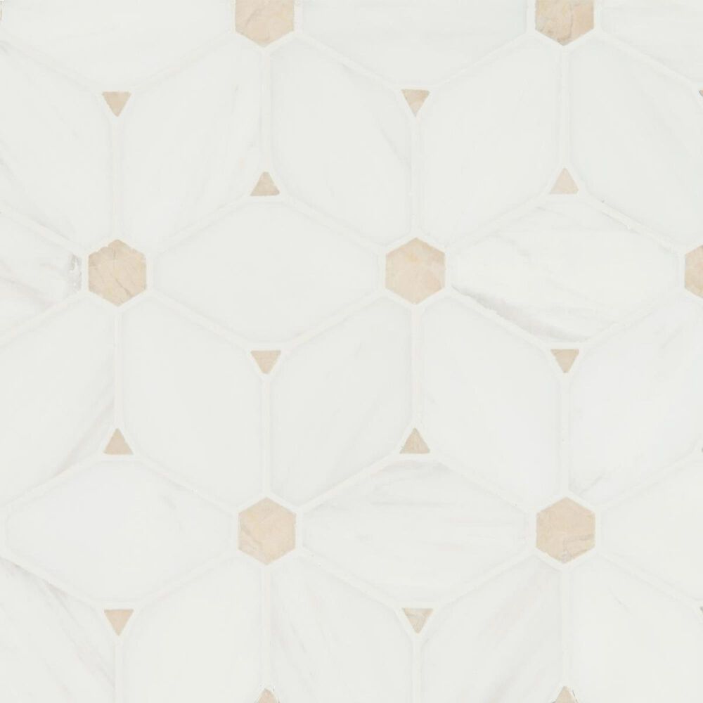 MS International Cecily White 12" x 12" Natural Stone Mosaic Sheet, , large