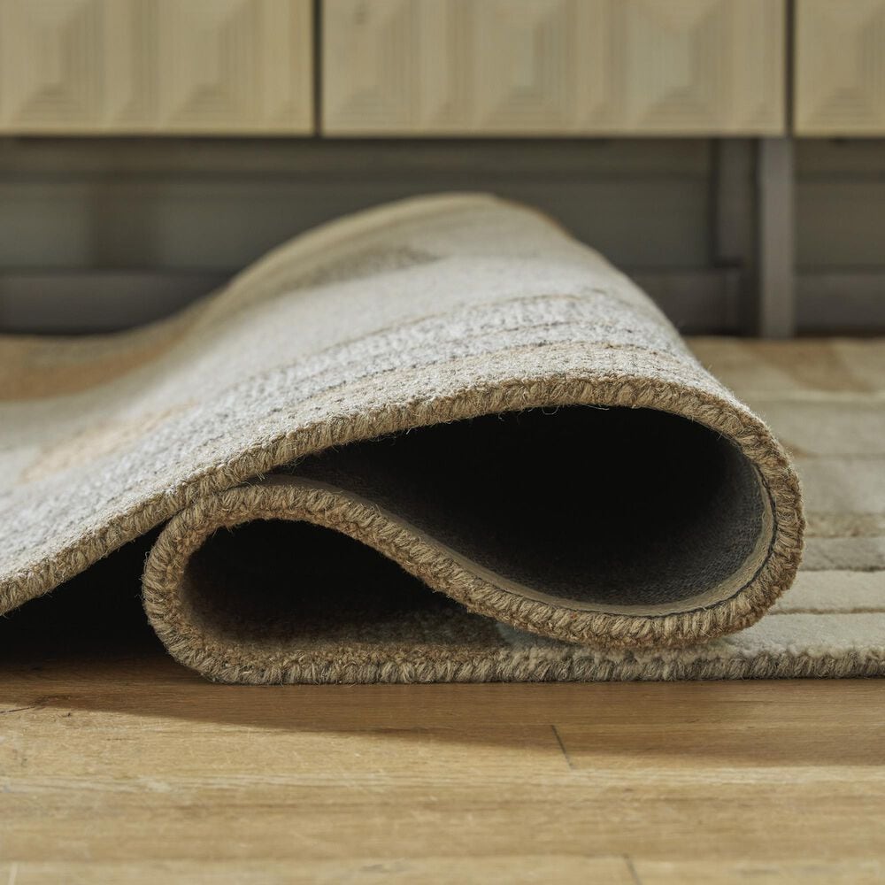 Ashley Abbotton 8&#39; x 10&#39; Taupe, Gray and Caramel Area Rug, , large