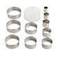 Mrs. Anderson"s 10-Piece Baking Round Cutters with Reusable Storage Container in Stainless Silver, , large