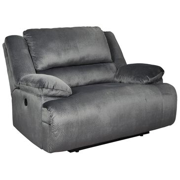 Signature Design by Ashley Clonmel Wall Wide Seat Recliner in Charcoal, , large