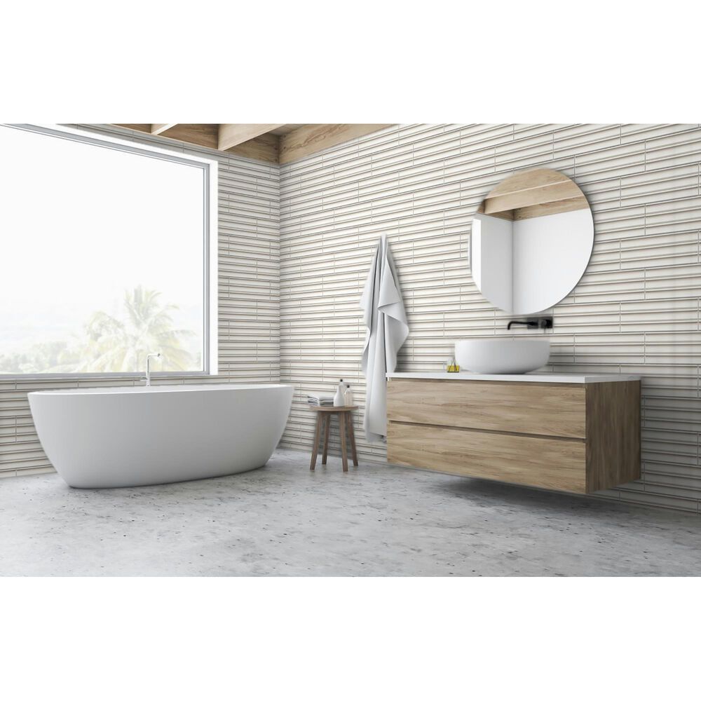 Emser Tubage White 7&quot; x 16&quot; Porcelain Tile, , large