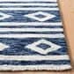Safavieh Micro-Loop MLP153N 2"3" x 7" Navy and Ivory Runner, , large