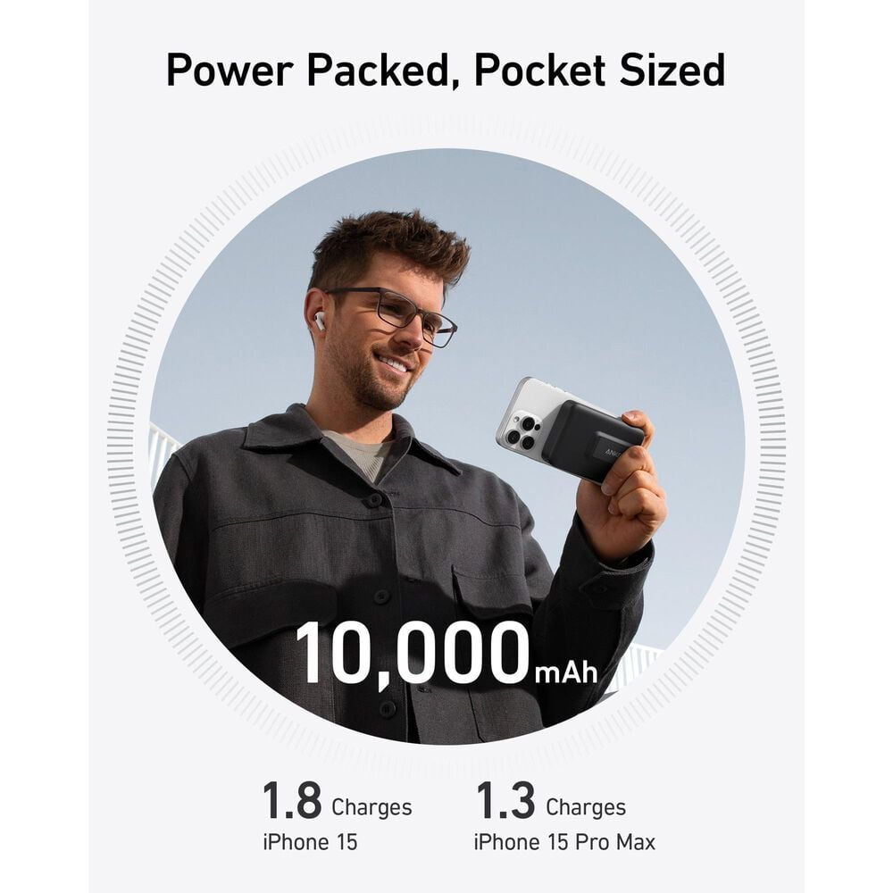 Anker MagGo Wireless Power Bank with Display in Black, , large
