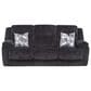 Moore Furniture Heston Manual Reclining Sofa with Drop Down Table in Frenzy Graphite, , large