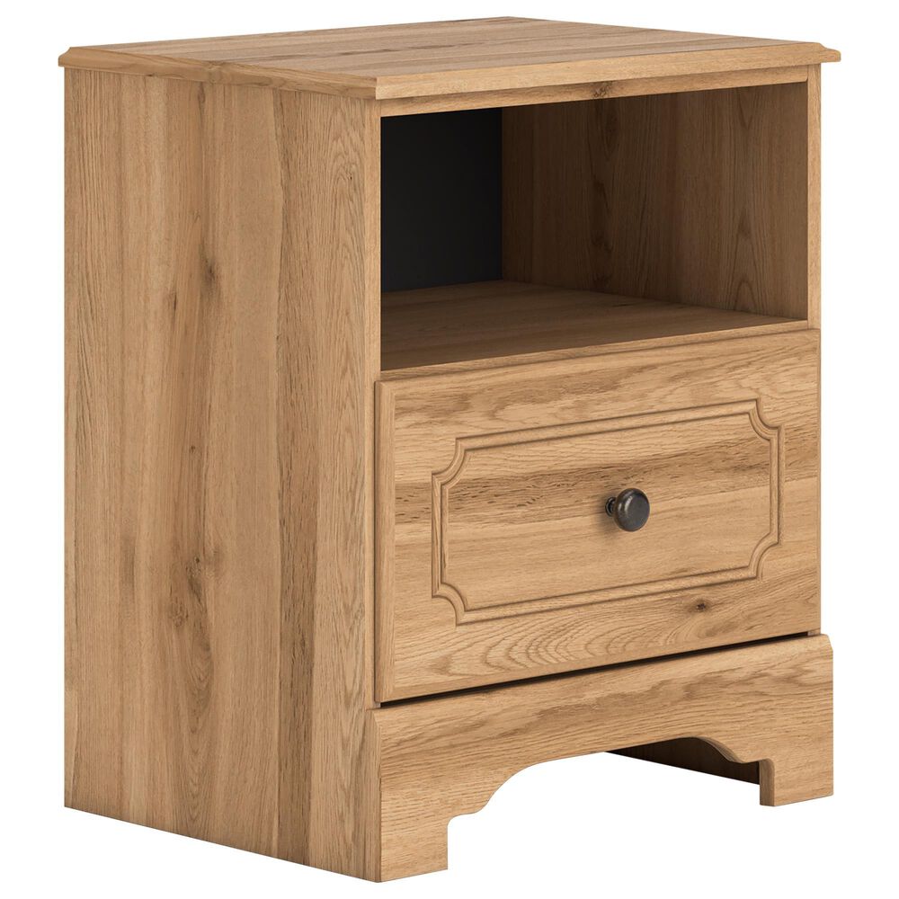 Ashley Aleaport 1-Drawer Nightstand in Warm Brown, , large