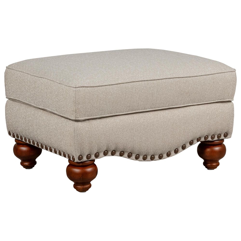 Bassett Ottoman W/brass Nailheads, , large