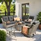 HOMLUX 5-Piece Outdoor Furniture Set in Black, , large