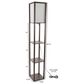 Timberlake Etagere Style Floor Lamp with 3 Tiers in Brown, , large