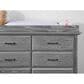 Oxford Baby Willowbrook 6 Drawer Dresser in Graphite Gray, , large