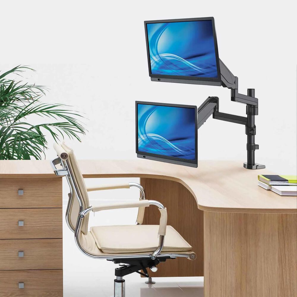 Manhattan Universal Gas Spring Dual Monitor Mount Nebraska Furniture Mart