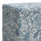 Rifle Paper Co Crafted by Cloth and Company Willie Storage Bench in Peacock Blue/White, , large
