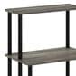 HOMLUX Turn-N-Tube 3-Tier Toolless Kitchen Storage Shelf in French Oak Grey and Black, , large