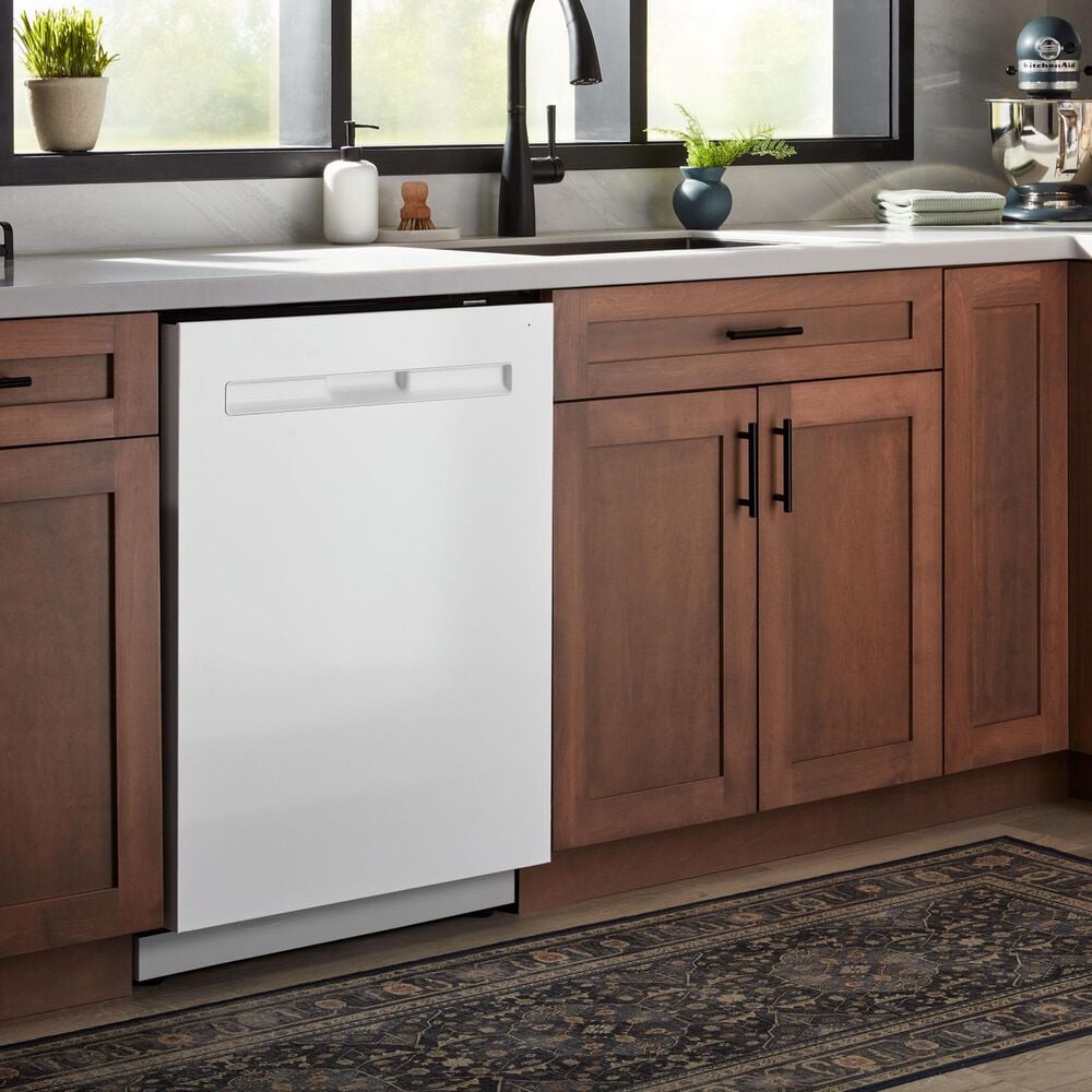 Maytag 24&quot; Built-In Pocket Handle Dishwasher in White, , large