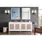 James Martin Vanities Athens 72" Double Bathroom Vanity in Glossy White with 3 cm Eternal Jasmine Pearl Quartz Top and Rectangular Sinks, , large