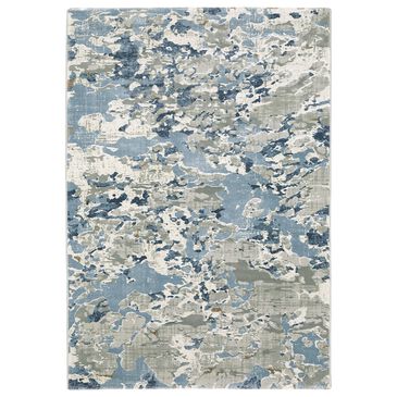 Oriental Weavers Easton Abstract Blues 2"3" x 7"6" Grey Runner, , large