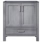 Lexora Home Jacques 30" Single Bathroom Vanity in Distressed Grey with 2 cm White Carrara Marble Top and Rectangular Sink, , large
