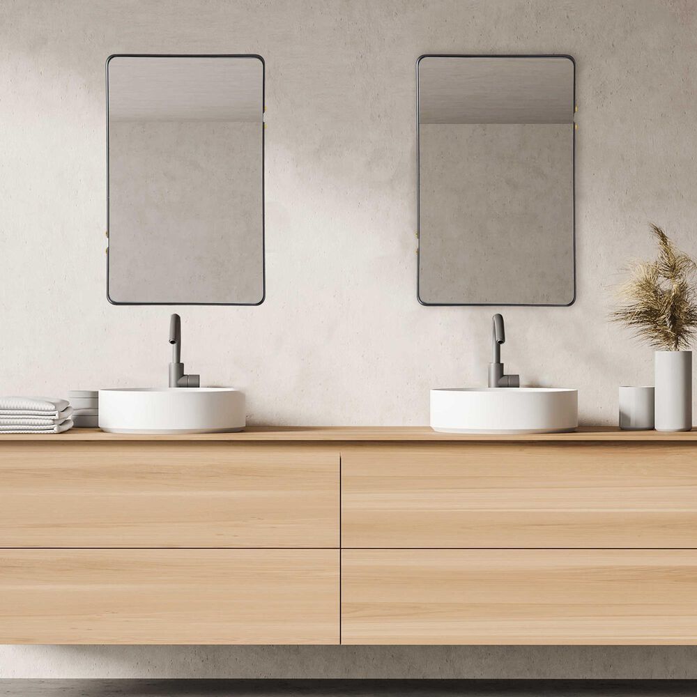 Uttermost Wall Mirror in Matte Black, , large