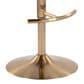 LumiSource Grotto Adjustable Bar Stool with Black Faux Leather Upholstery in Gold (Set of 2), , large