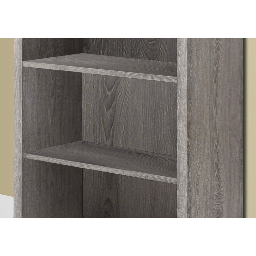 Monarch Specialties 48&quot; Bookcase with Adjustable Shelves in Dark Taupe, , large