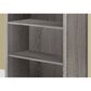Monarch Specialties 48" Bookcase with Adjustable Shelves in Dark Taupe, , large