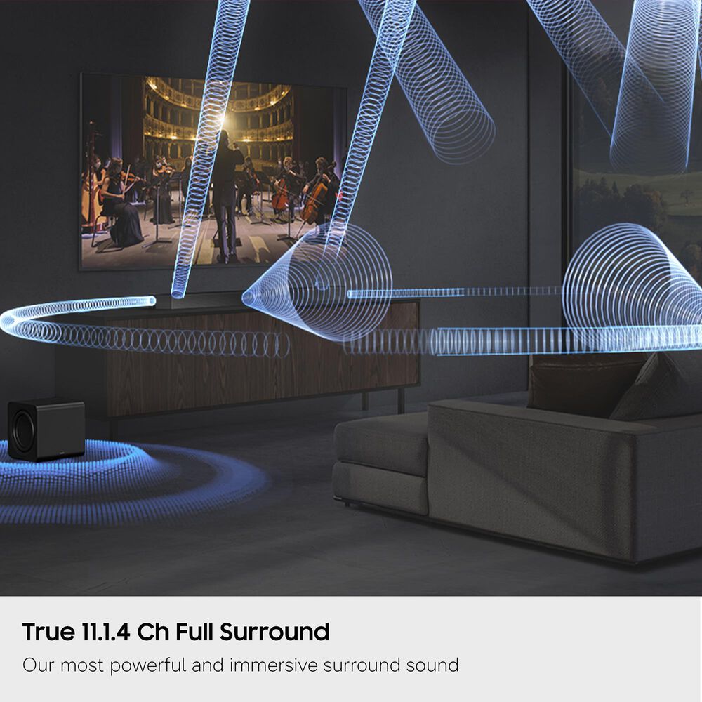 Samsung 100" Class QN80H Series Neo QLED Mini LED 4K UHD Vision AI - Smart Tizen TV with Q-Series 11.1.4 Channel Soundbar System in Titan Black, , large