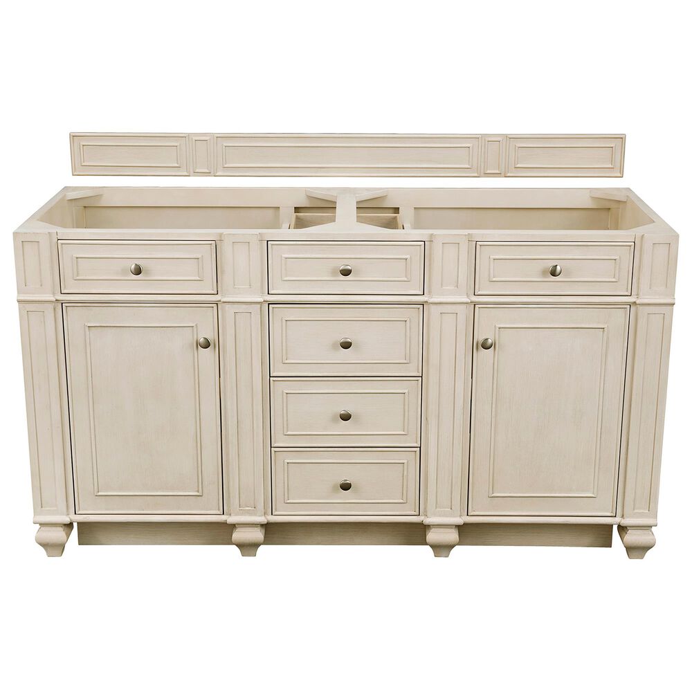 James Martin Bristol 60" Double Bathroom Vanity Cabinet in Vintage Vanilla, , large