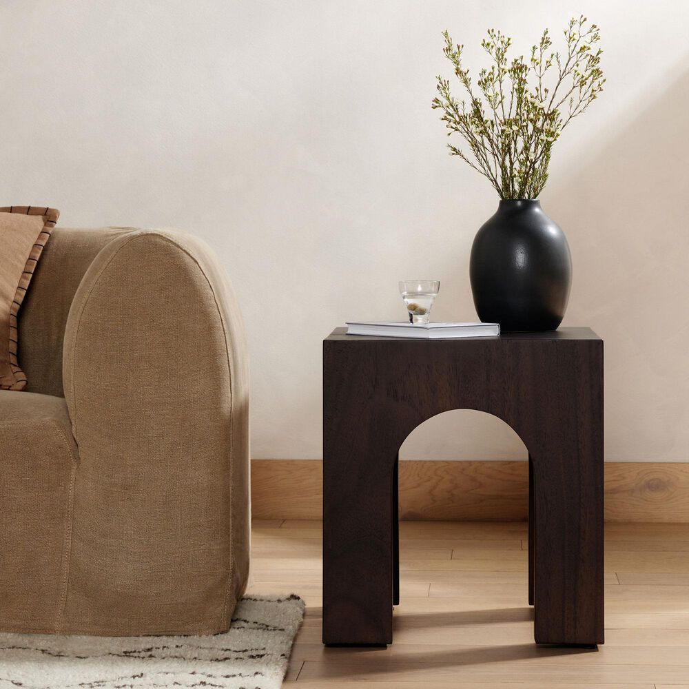 Four Hands Wesson Fausto End Table in Smoked Guanacaste, , large