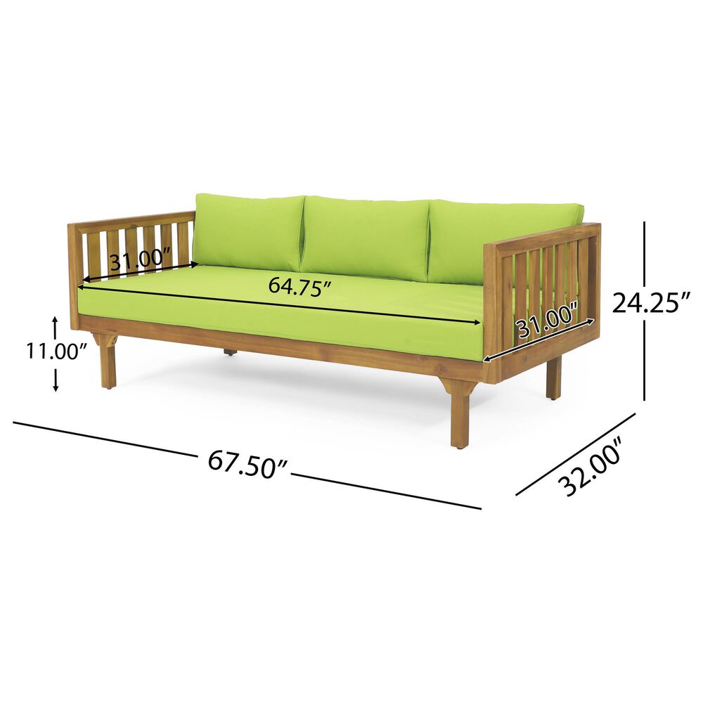 Hearth and Haven Claremont Outdoor Sofa Daybed in Green, , large