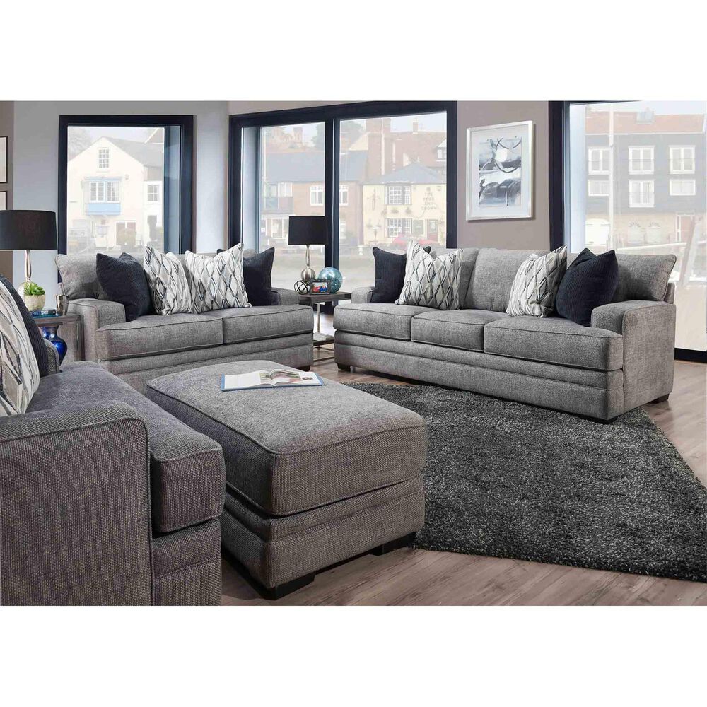 Moore Furniture Juno Ottoman in Crosby Denim, , large