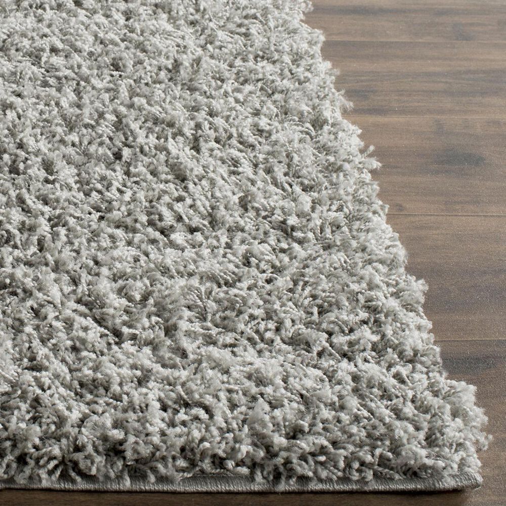 Safavieh Athens Shag SGA119F-4 4&#39; x 6&#39; Light Grey Area Rug, , large