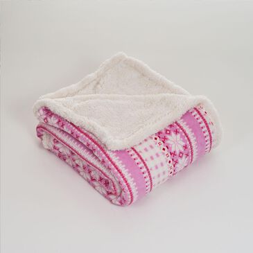 Timberlake Fleece Sherpa Throw, , large