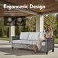 HOMLUX 10-Piece Patio Conversation Set in Gray, , large