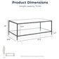 Furniture of America Lalia Coffee Table with Tempered Glass Top and Open Storage Shelf in Gun Metal, , large