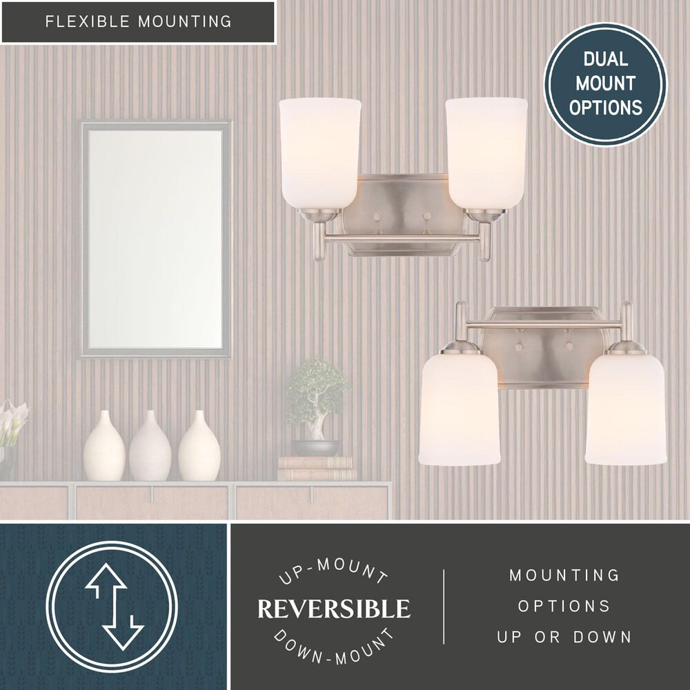 Vaxcel Laurelhurst 2-Light Bathroom Vanity in Satin Nickel, , large