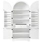 HOMLUX 72" Tall Arched Kitchen Pantry Cabinet in White, , large