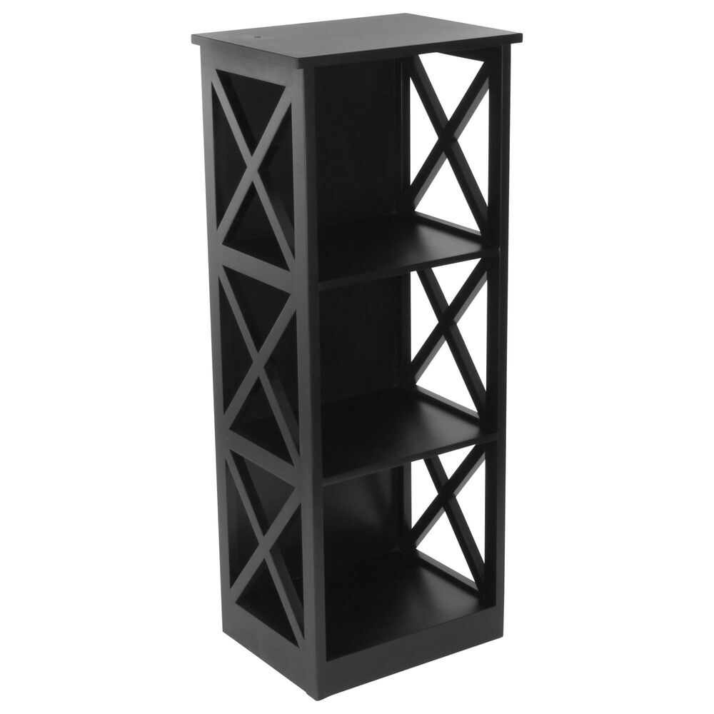 Maple and Jade 40" x 16" 3-Tier Shelf in Black, , large